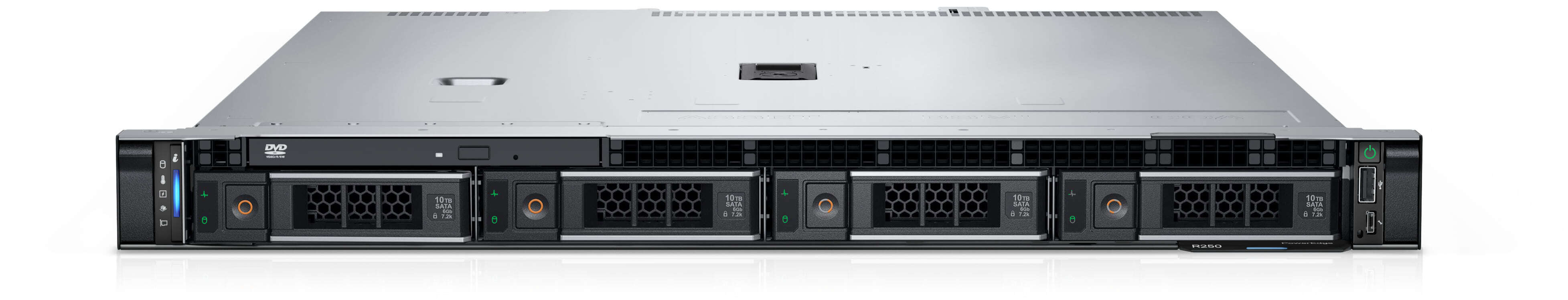 Dell PowerEdge R250 1U 4x3.5 / Xeon E-2314 / 16GB UDIMM DDR4 / 2.0TB HDD SATA / PERC 355 / LOM 5720 Dual Port 1Gb / TPM 2.0 V3 / 700W PSU Titanium