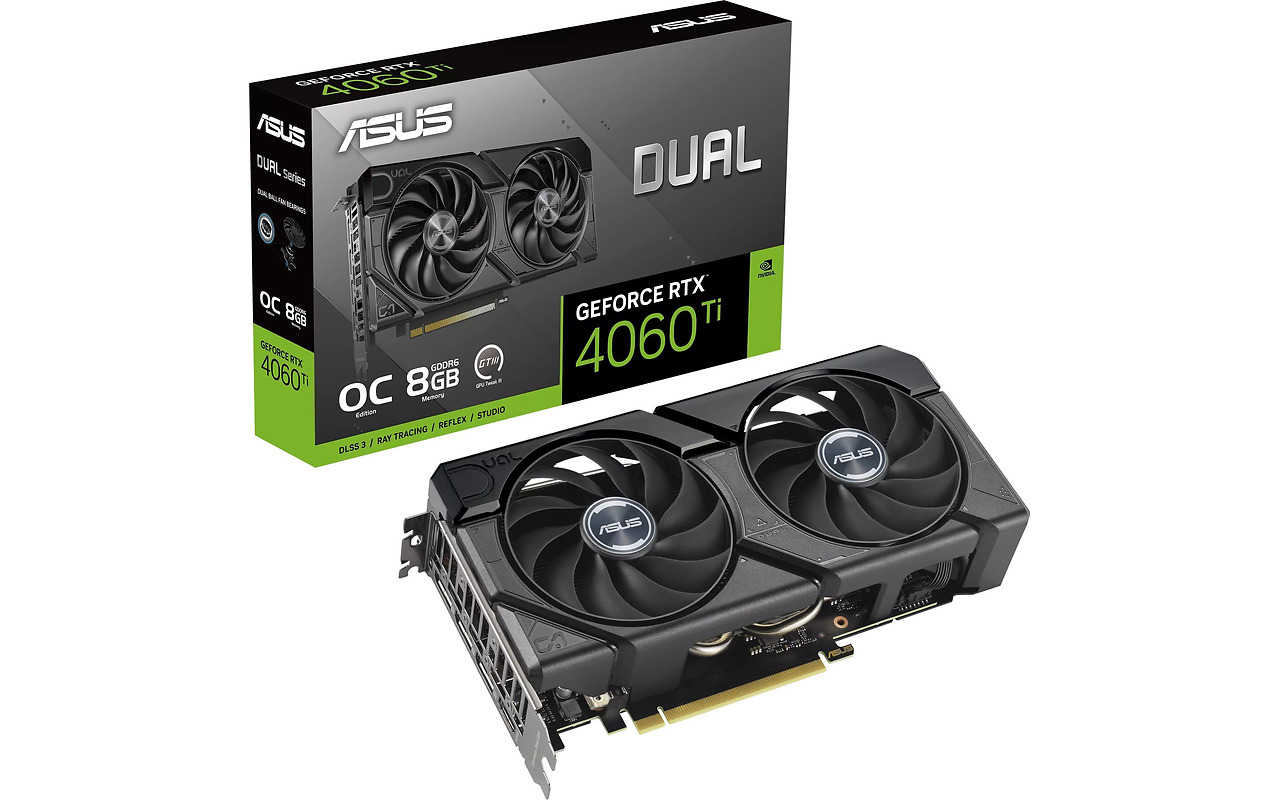 ASUS GeForce RTX 4060 Ti 8GB GDDR6 Dual Evo OC 128bit / DUAL-RTX4060TI-O8G-EVO