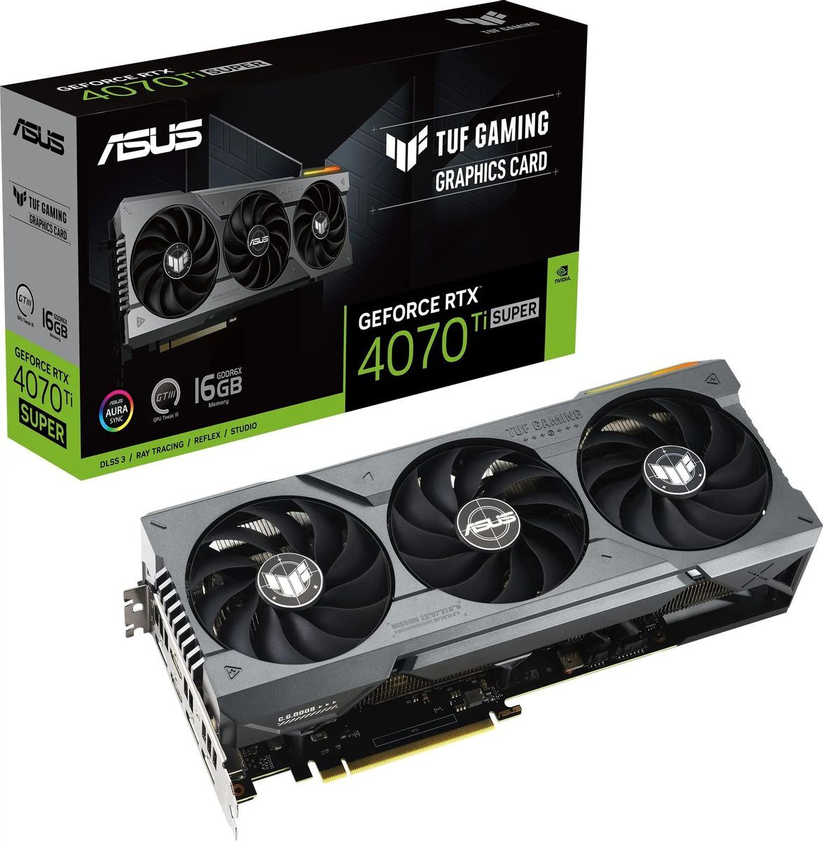 ASUS GeForce RTX 4070 Ti SUPER 16GB GDDR6X TUF Gaming 256bit / TUF-RTX4070TIS-16G-GAMING