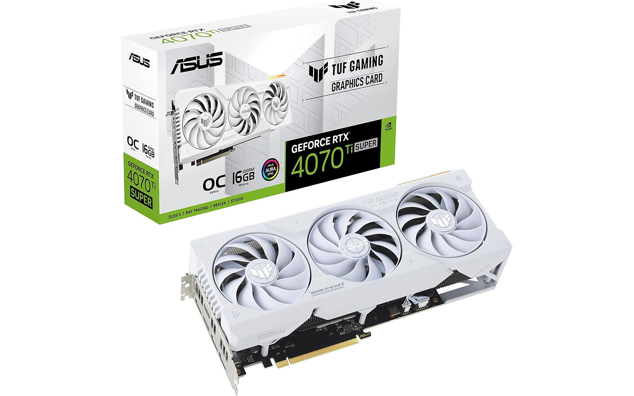 ASUS GeForce RTX 4070 Ti SUPER 16GB GDDR6X 256bit / TUF-RTX4070TIS-O16G-WHITE-GAMING