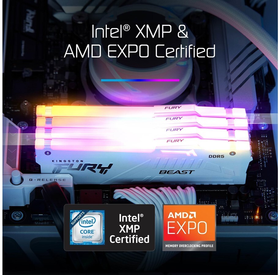 Kingston FURY Beast White RGB EXPO 2x 16GB DDR5 6800 / KF568C34BWEAK2-32