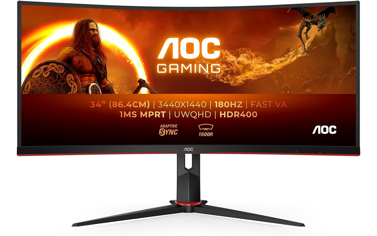 AOC CU34G2XP/BK / 34 VA WQHD Curved 180Hz