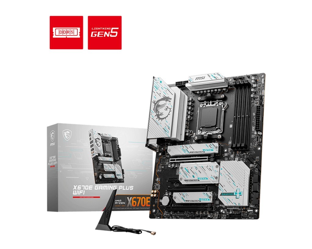 MSI X670E GAMING PLUS WI-FI / ATX AM5 DDR5 7800