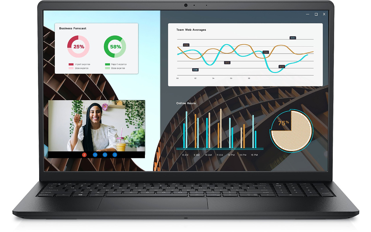 DELL Vostro 3530 / 15.6 FullHD 120Hz / Core i5-1335U / 16Gb DDR4 / 512Gb NVMe / Carbon Black Windows