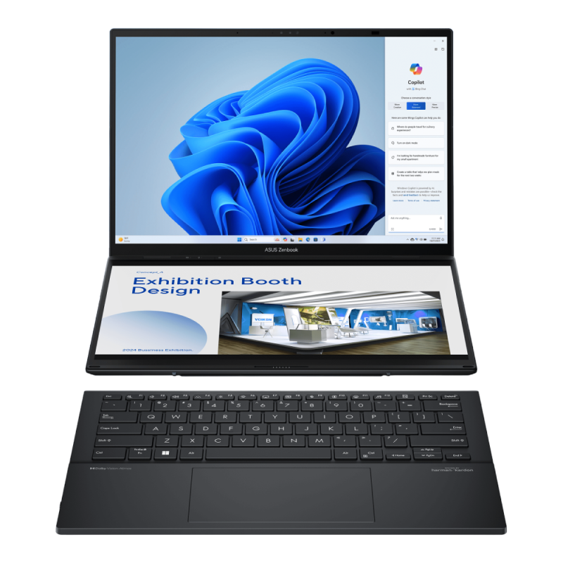 ASUS Zenbook DUO UX8406MA / 14 OLED WUXGA Touch / Core Ultra 9 185H / 32Gb  LPDDR5X / 1.0Tb SSD / Intel Arc / Windows 11 Home