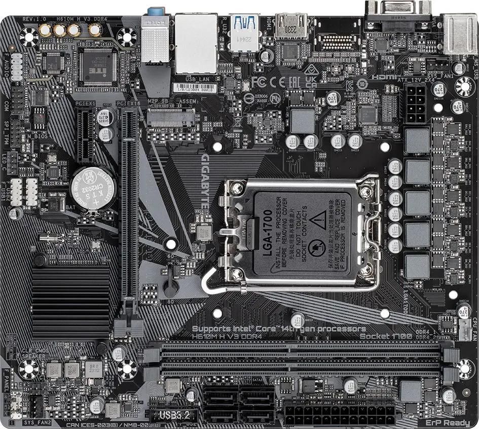 GIGABYTE H610M H V3 / mATX LGA1700 DDR4 3200