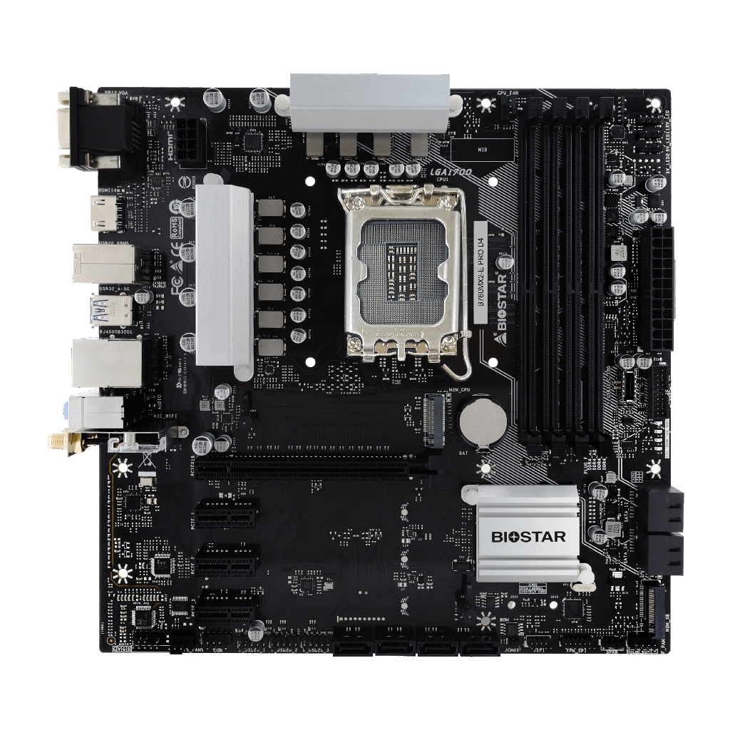 Biostar B760MX2-E PRO D4 / mATX LGA1700 DDR4 4600