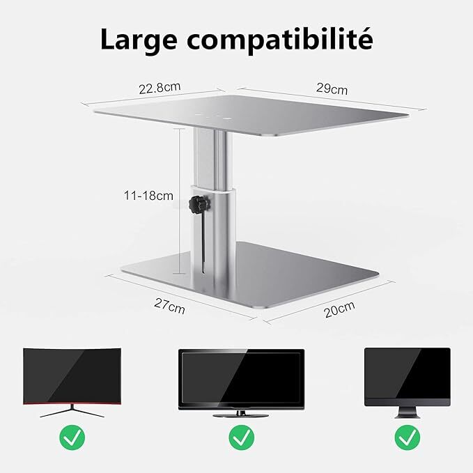 Nillkin Desktop HighDesk Adjustable Monitor Stand Silver