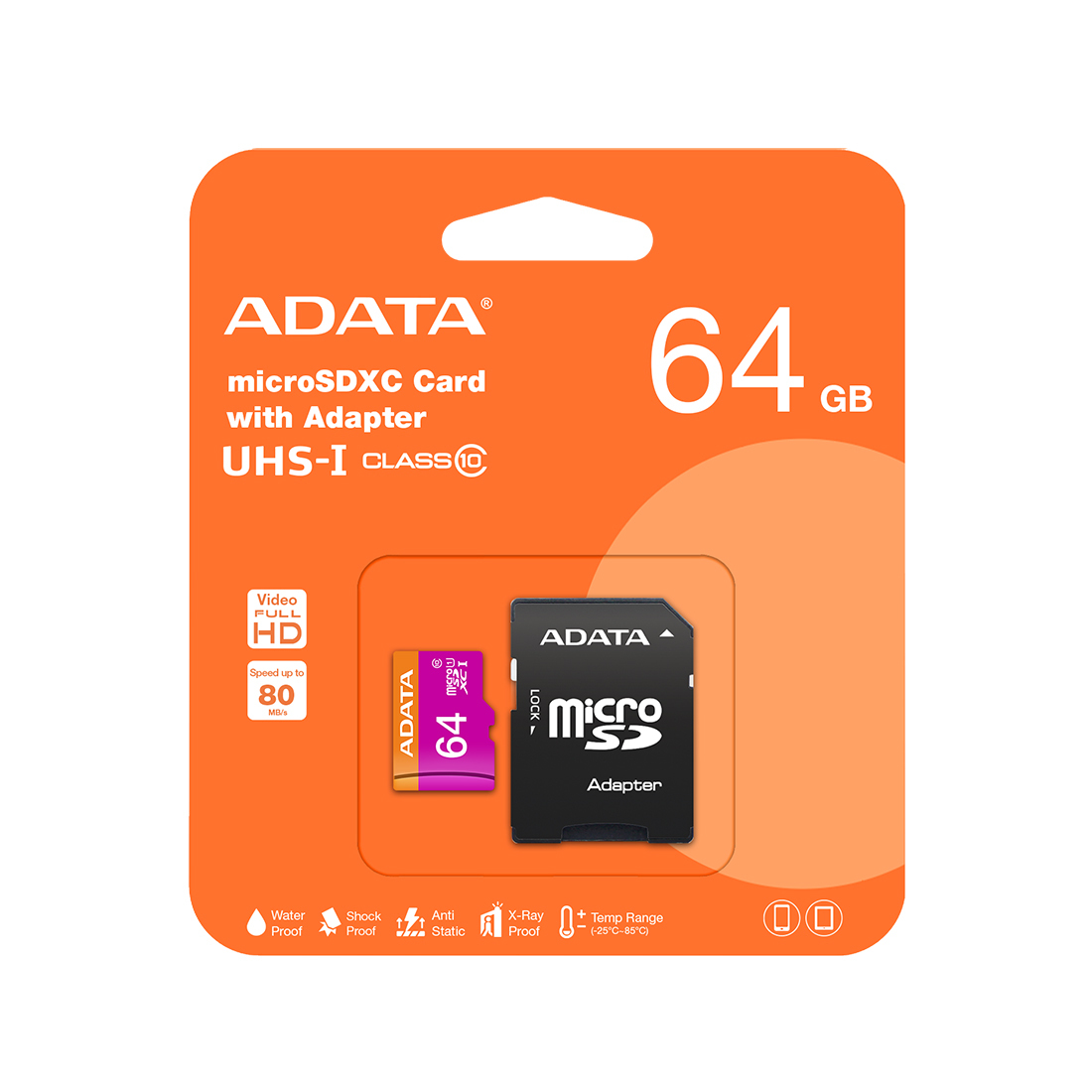 ADATA AUSDX64GUICL10A1 / 64GB MicroSD