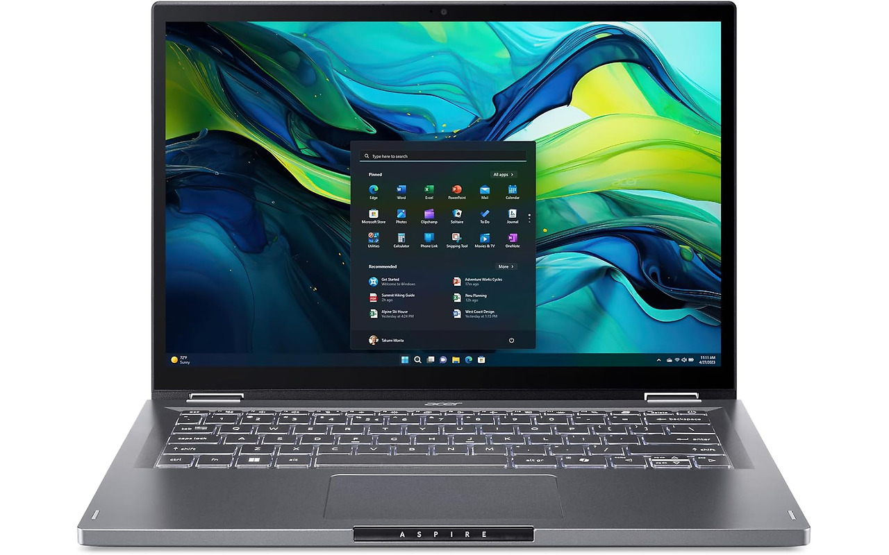 Acer Aspire Spin 14 ASP14-51MTN / 14 WUXGA Touch / Core 7 150U / 16Gb LPDDR5 / 1.0Tb SSD / Windows 11 Home /