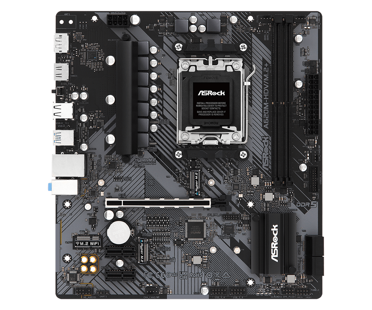 ASRock A620M-HDV/M.2+ / mATX AM5 DDR5 7200+