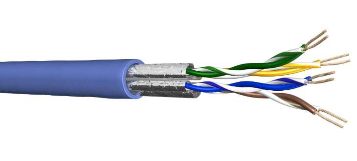 Draka Cable U-FTP cat.6 4x2xAWG23 400MHz shielded PVC / 1m
