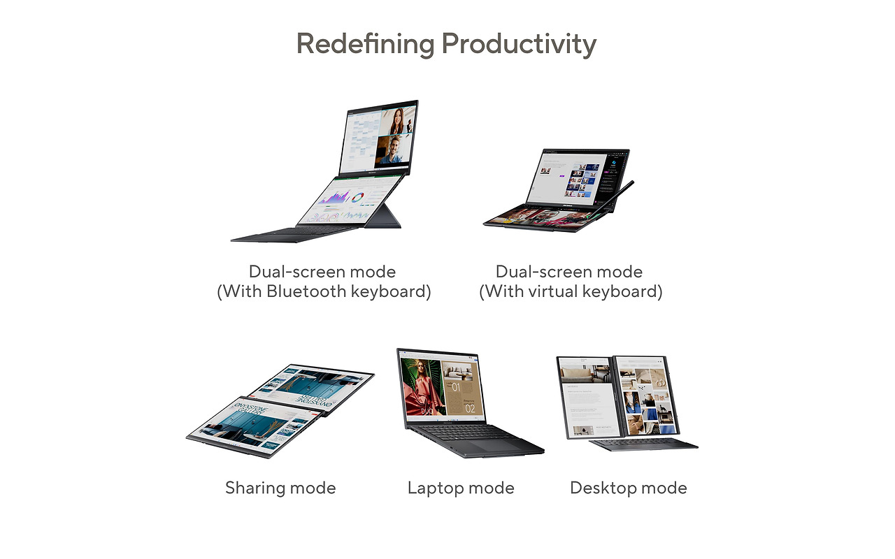 ASUS Zenbook DUO OLED UX8406MA / 14 OLED 3K Touch / Core Ultra 9 185H / 32Gb LPDDR5X / 2.0Tb SSD / Intel Arc / Windows 11 Home