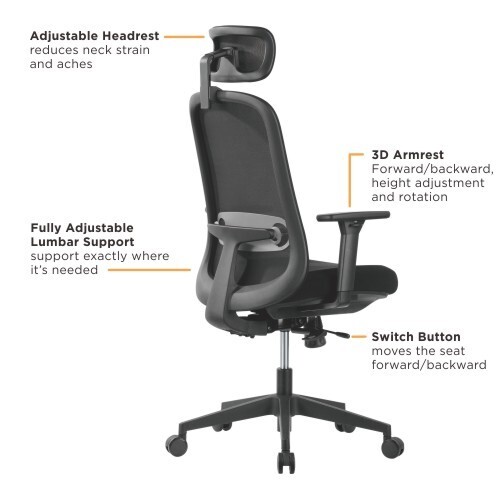 Lumi CH05-24 / Ergonomic Office Chair Black