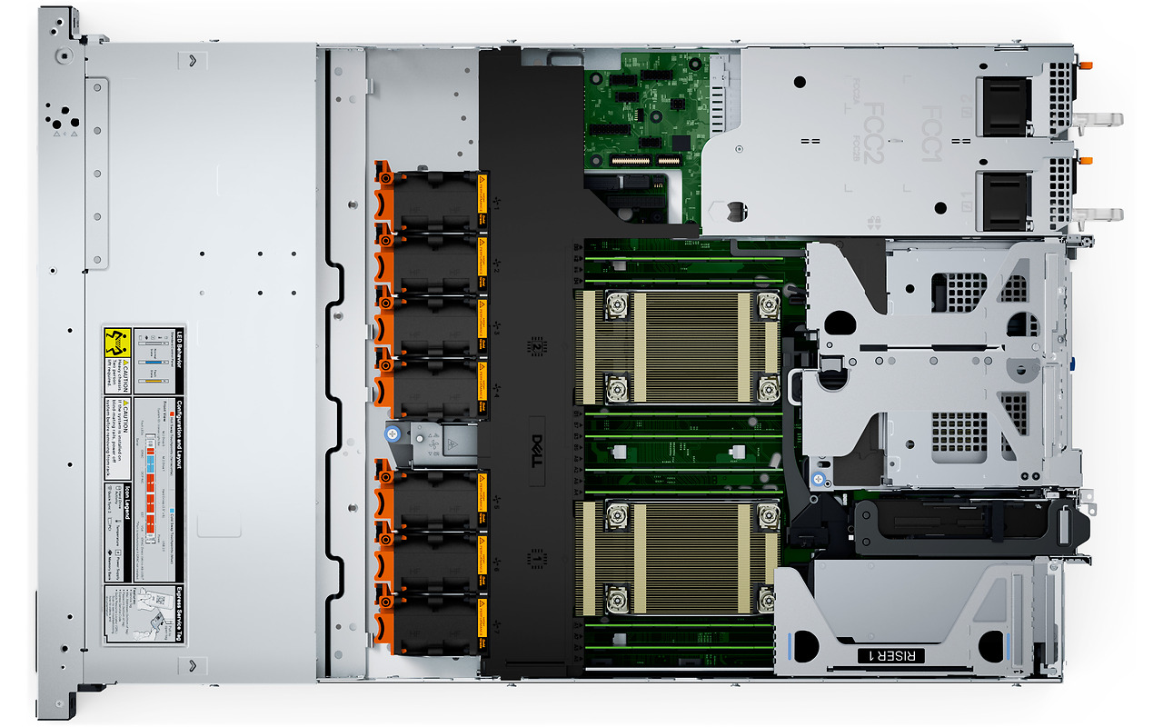 DELL PowerEdge R660xs 8x2.5 / 2x Xeon Silver 4510 / 2x 32GB DDR5 RDIMM / 480GB SSD / PERC H755 / iDRAC9 Enterprise / 1+1 800W /