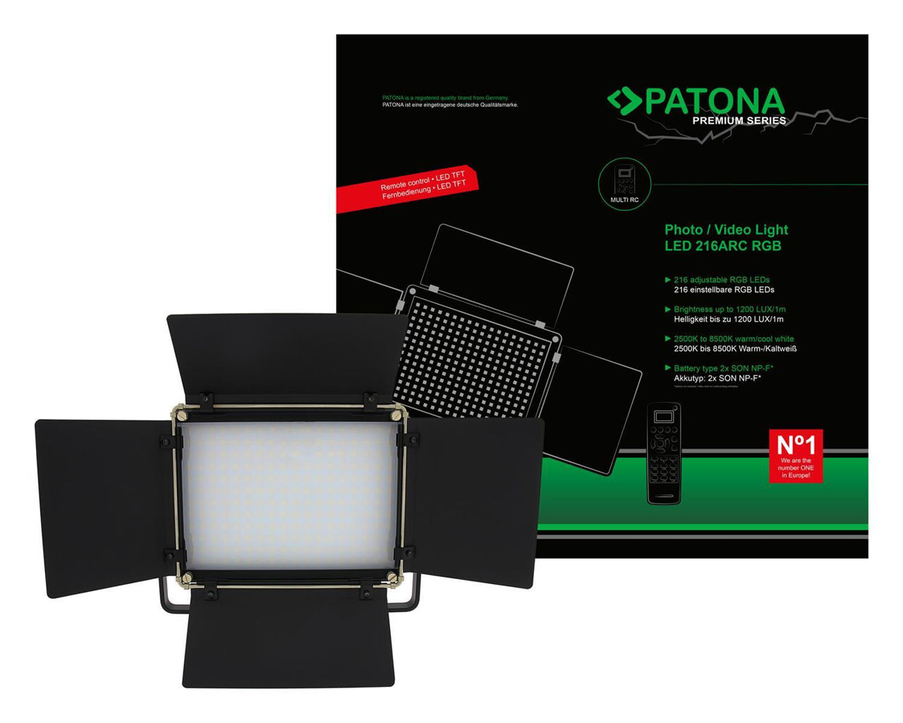 Patona Premium LED photo video 216 RGB