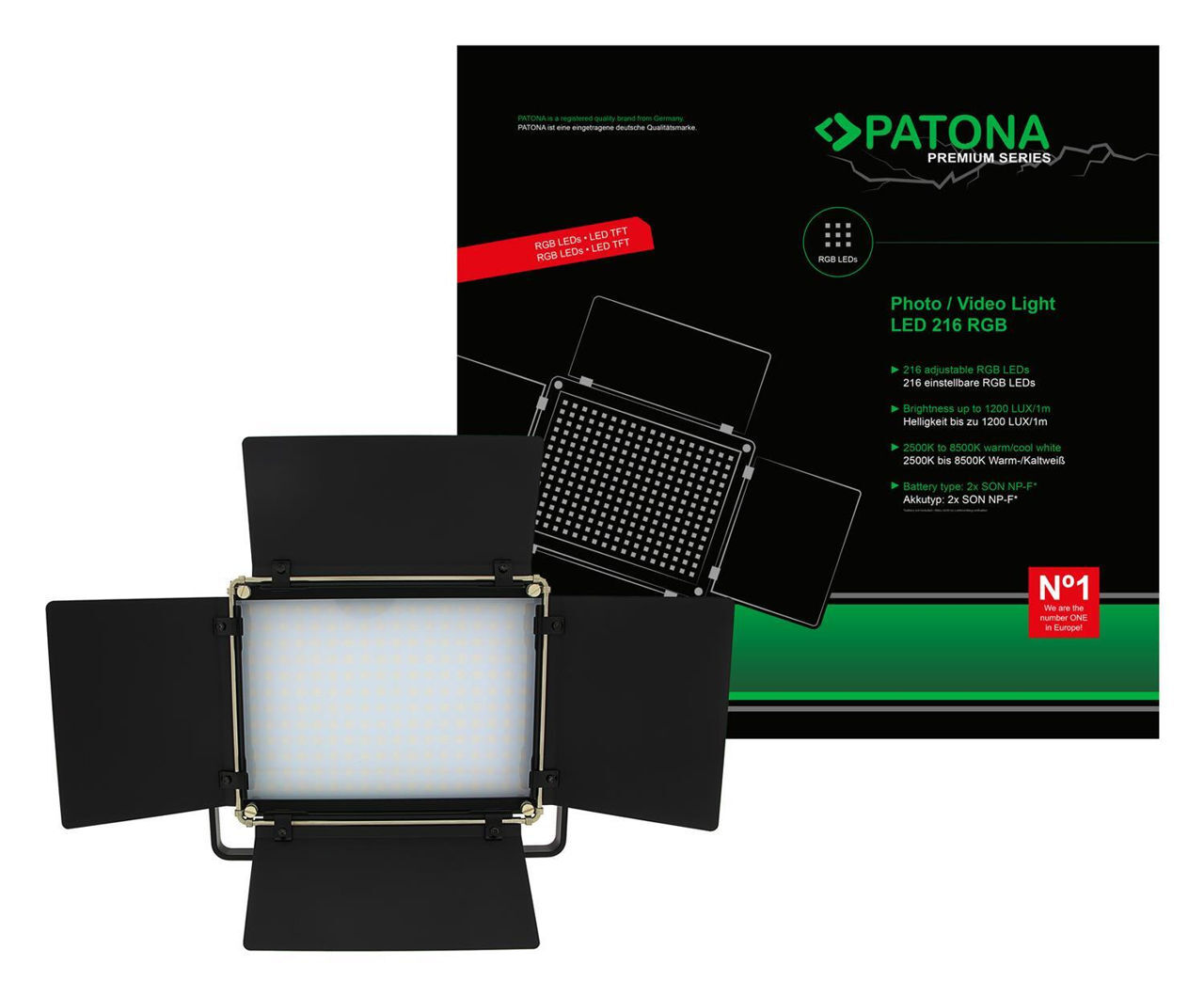 Patona Patona Premium LED Photo/Video Light RGB 216