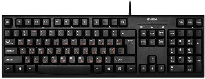 Keyboard Sven KB-S300 / Comfortable / USB / Black