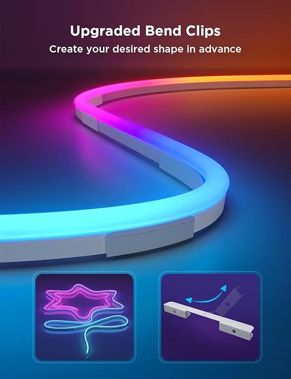 Govee Bracket for Light Strip Neon Rope Light 2 White