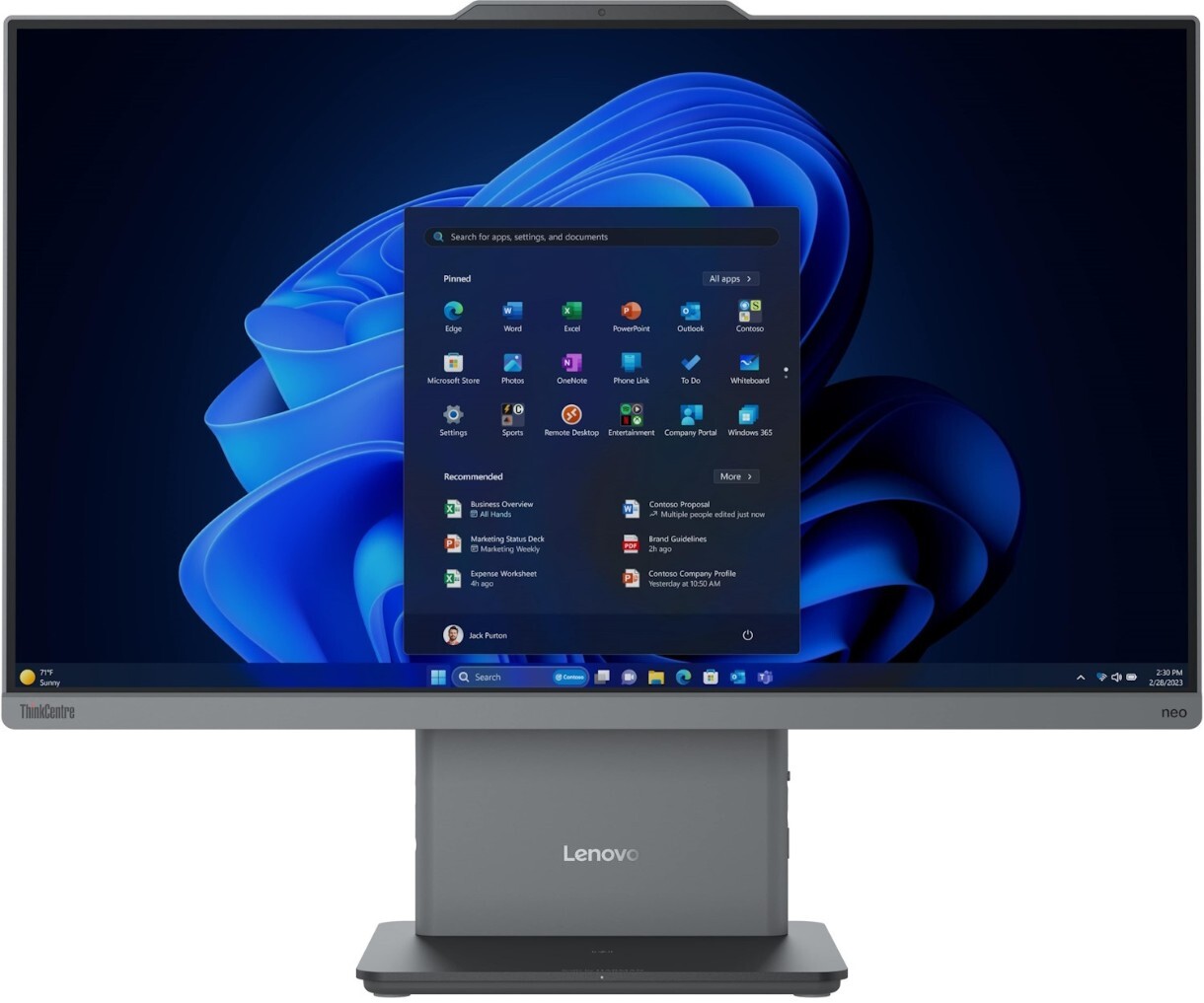 Lenovo AIO ThinkCentre neo 50a Gen 5 / 27 FullHD IPS / Core i3-1315U / 8GB DDR5 / 512GB NVMe / No OS