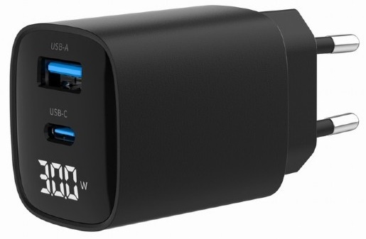 Gembird TA-UC-PDQC30LCD-BK-01 / 30W