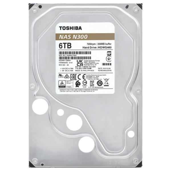 Toshiba N300 NAS Systems HDWG460UZSVA / 6.0TB SATA 256MB HDD