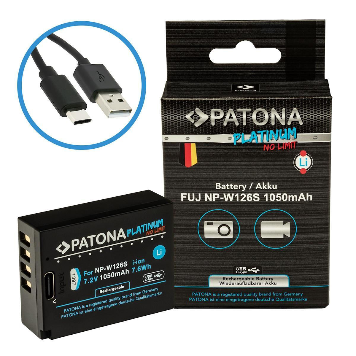 Patona Patona Platinum USB-C Fujifilm NP-W126S / 4055655238786