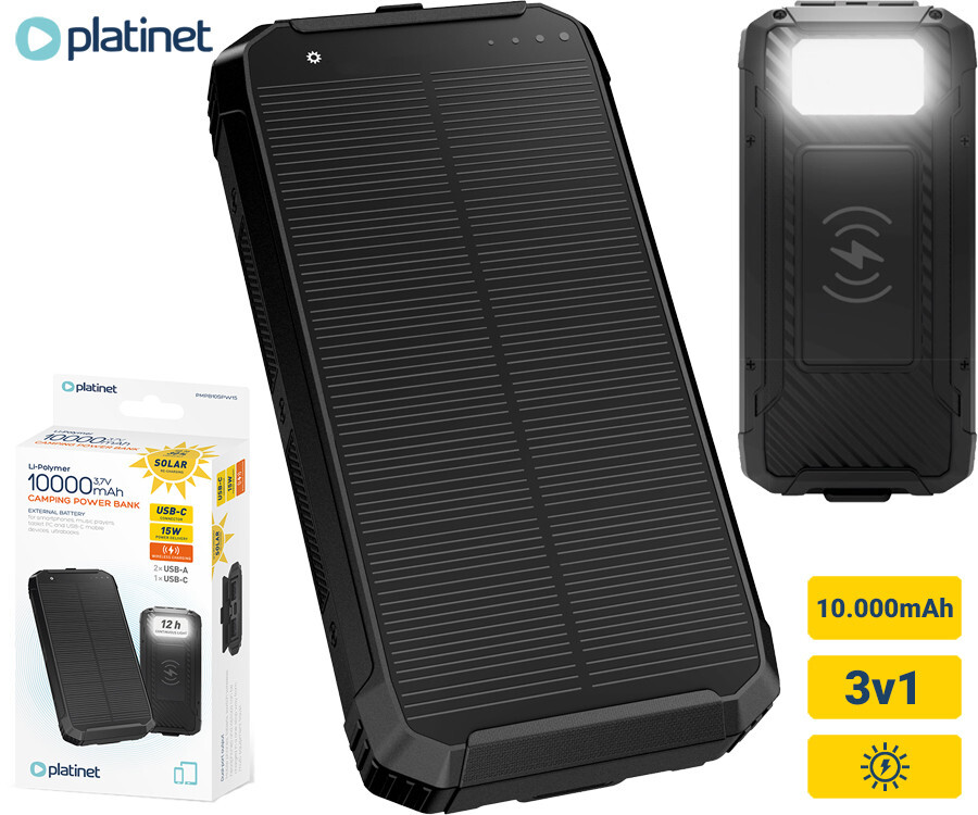 Platinet PMPB10SPW15 / 10000mAh Solar Wireless