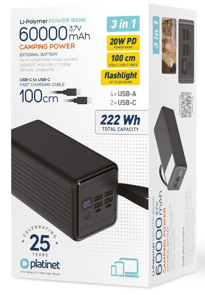 Platinet PMPB6020 / 60000mAh 20W