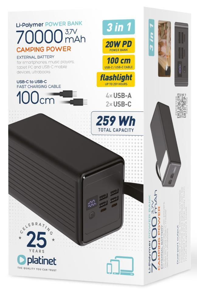 Platinet PMPB7020 / 70000mAh 20W