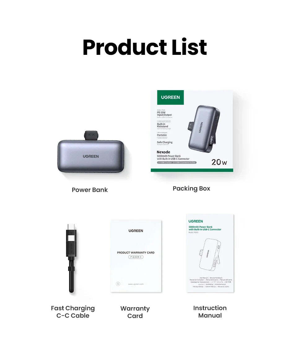 UGREEN Nexode Mini / 5000mAh 22.5W