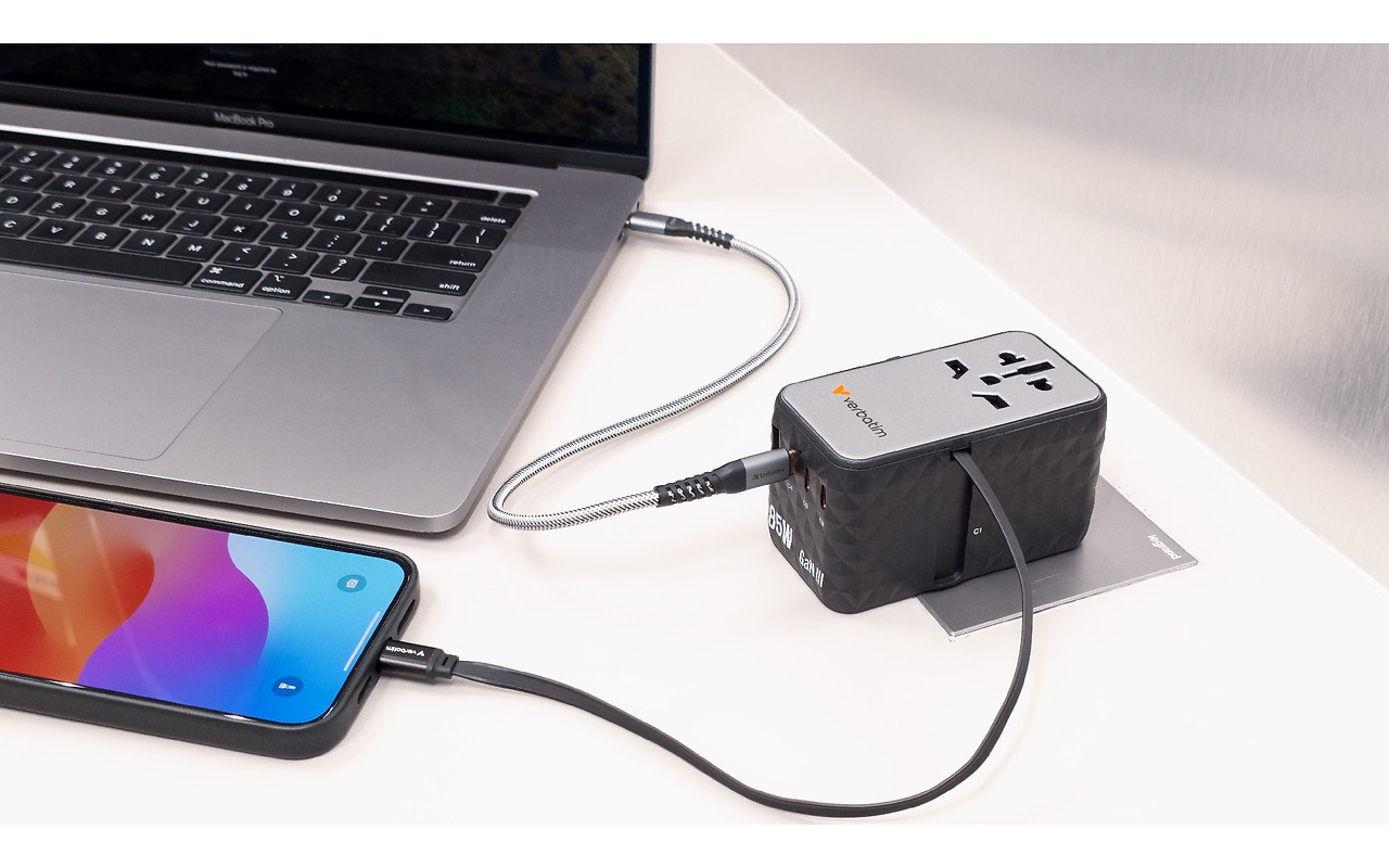Verbatim GaN III Universal Travel Adapter 85W
