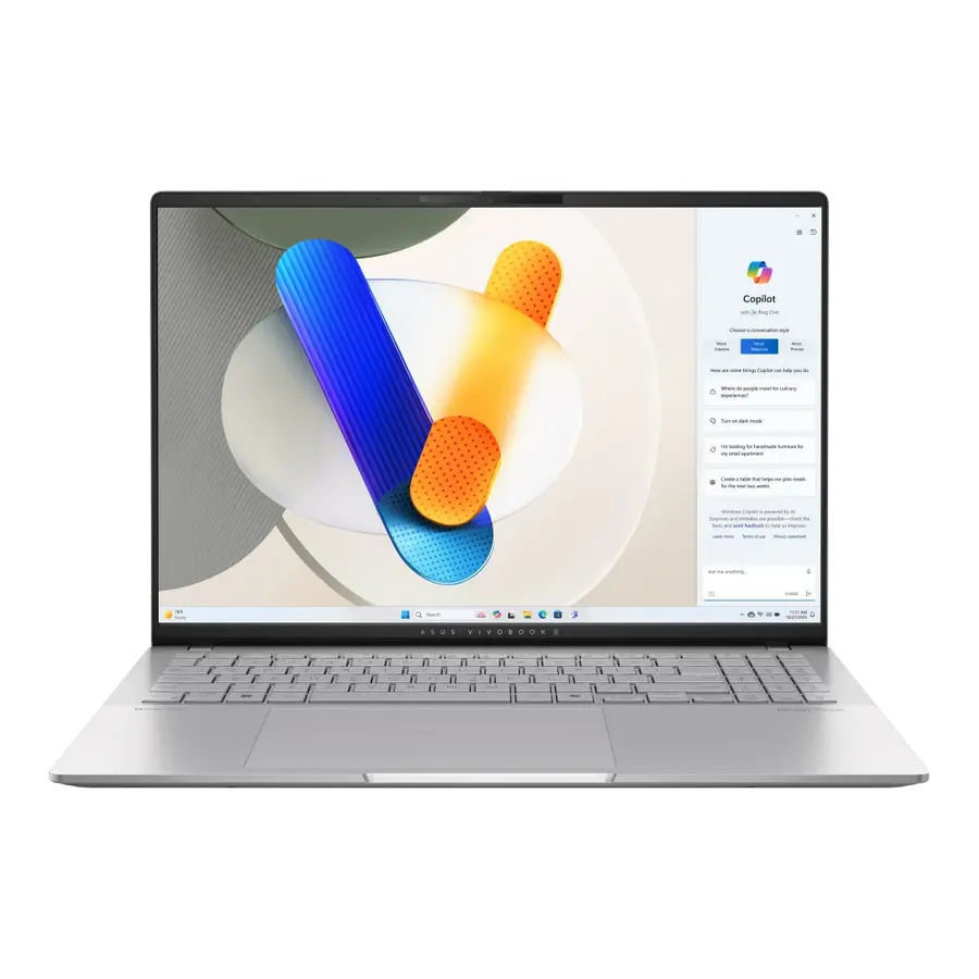 ASUS Vivobook S 16 OLED M5606KA / 16 OLED 3K / Ryzen AI 7 350 / 24GB LPDDR5X / 1TB SSD / AMD Radeon 880M Silver