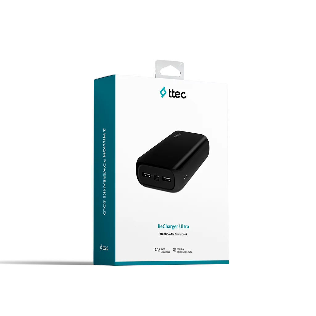 ttec 30000mAh ReCharger Ultra Black
