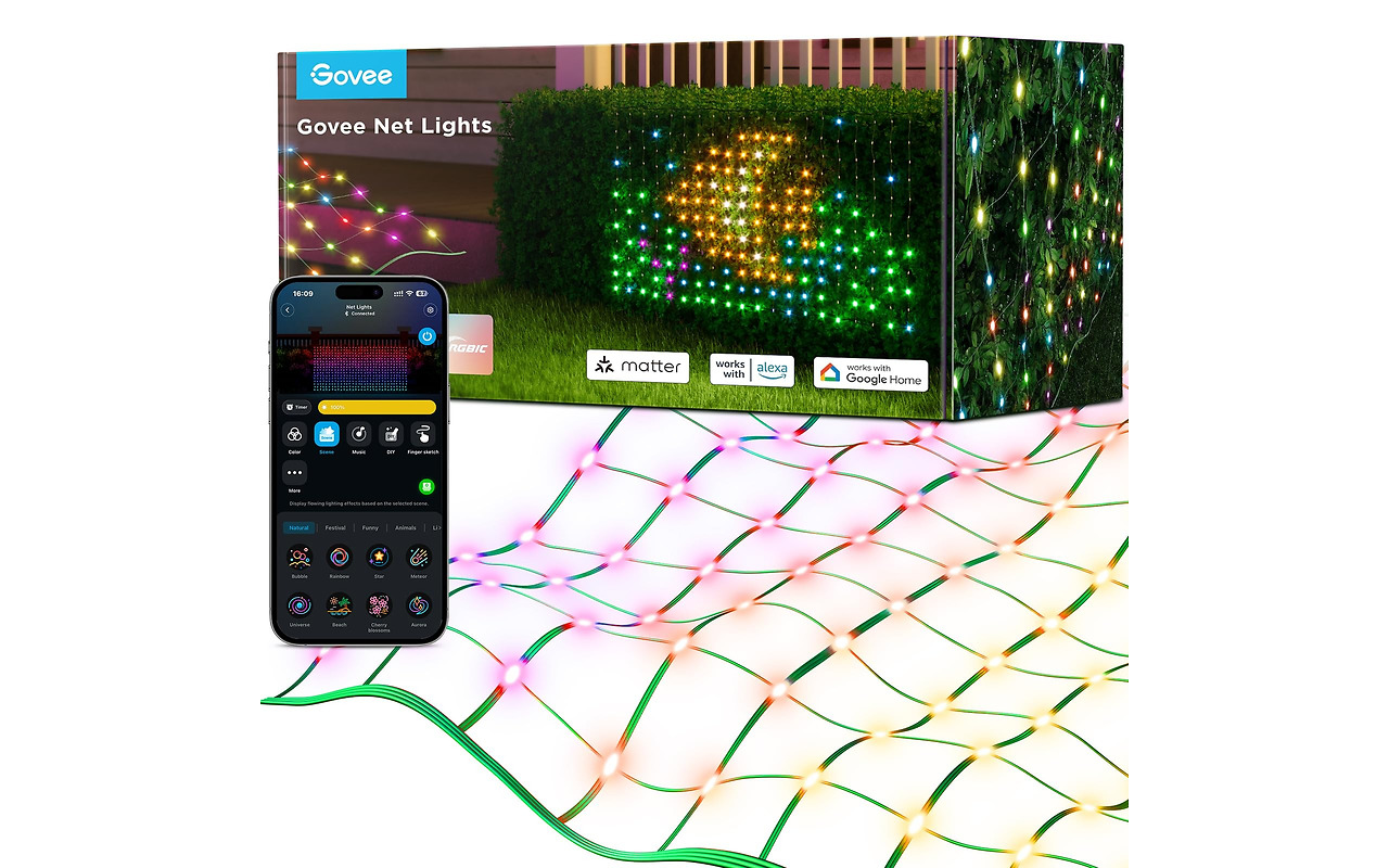 GOVEE RGBIC Net Lights 1.2x1.2m / H6810341
