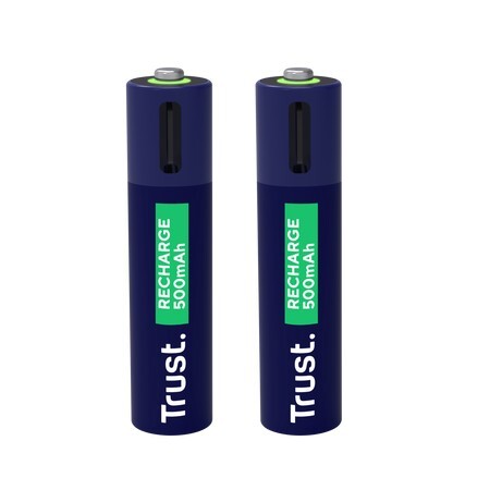 Trust USB-C Rechargeable Battery AAA 500mAh