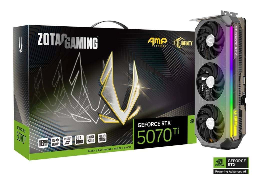 ZOTAC GeForce RTX 5070 Ti AMP Extreme INFINITY 16GB GDDR7 256bit