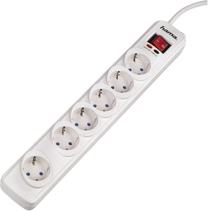 HAMA Power Strip 6-Way 1.5m