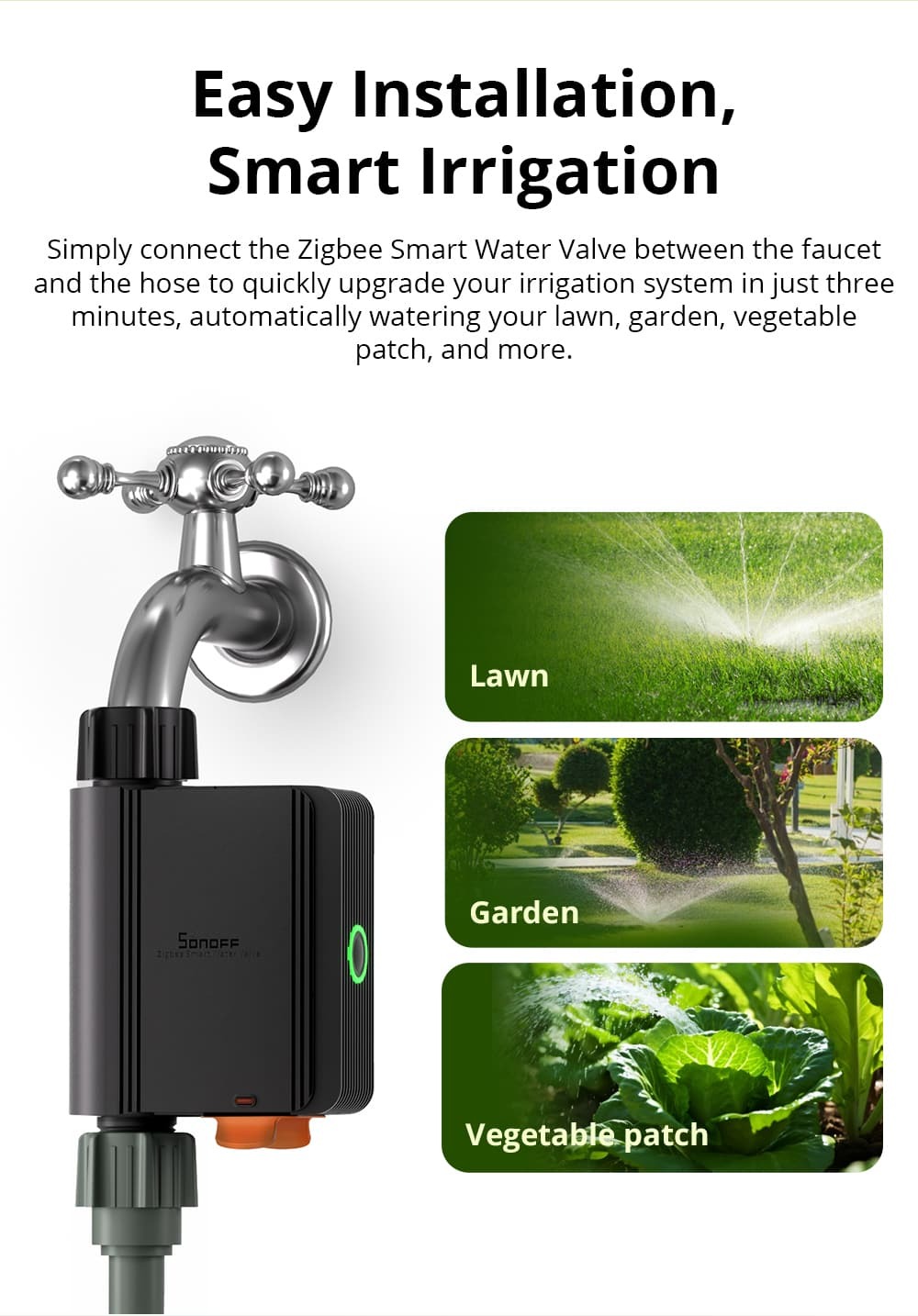 Sonoff Zigbee Smart Water Valve SWV-BSP
