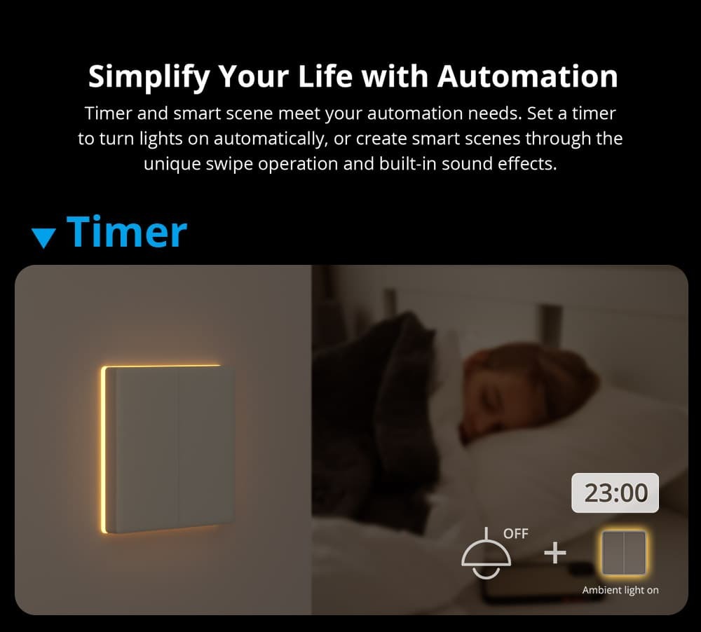 Sonoff Wi-Fi Smart Touch Wall Switch TX Ultimate 2-Gang