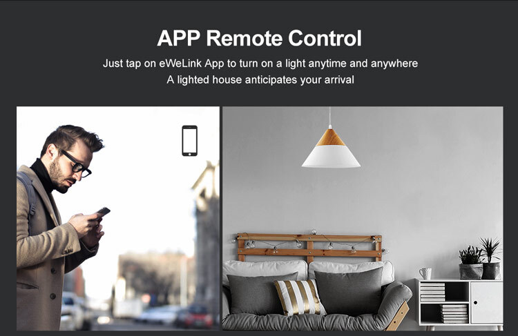 Sonoff Wi-Fi Smart Touch Wall Switch TX Series 1-Gang / Neutral Black