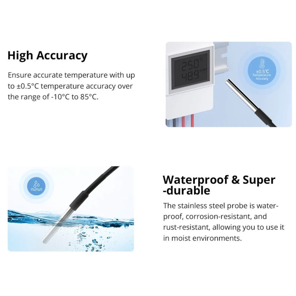 Sonoff Waterproof Temperature Sensor WTS01 RJ9 1.5m