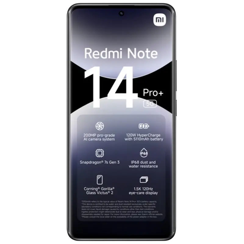 Xiaomi Redmi Note 14 Pro+ 5G / 12GB / 512GB Black