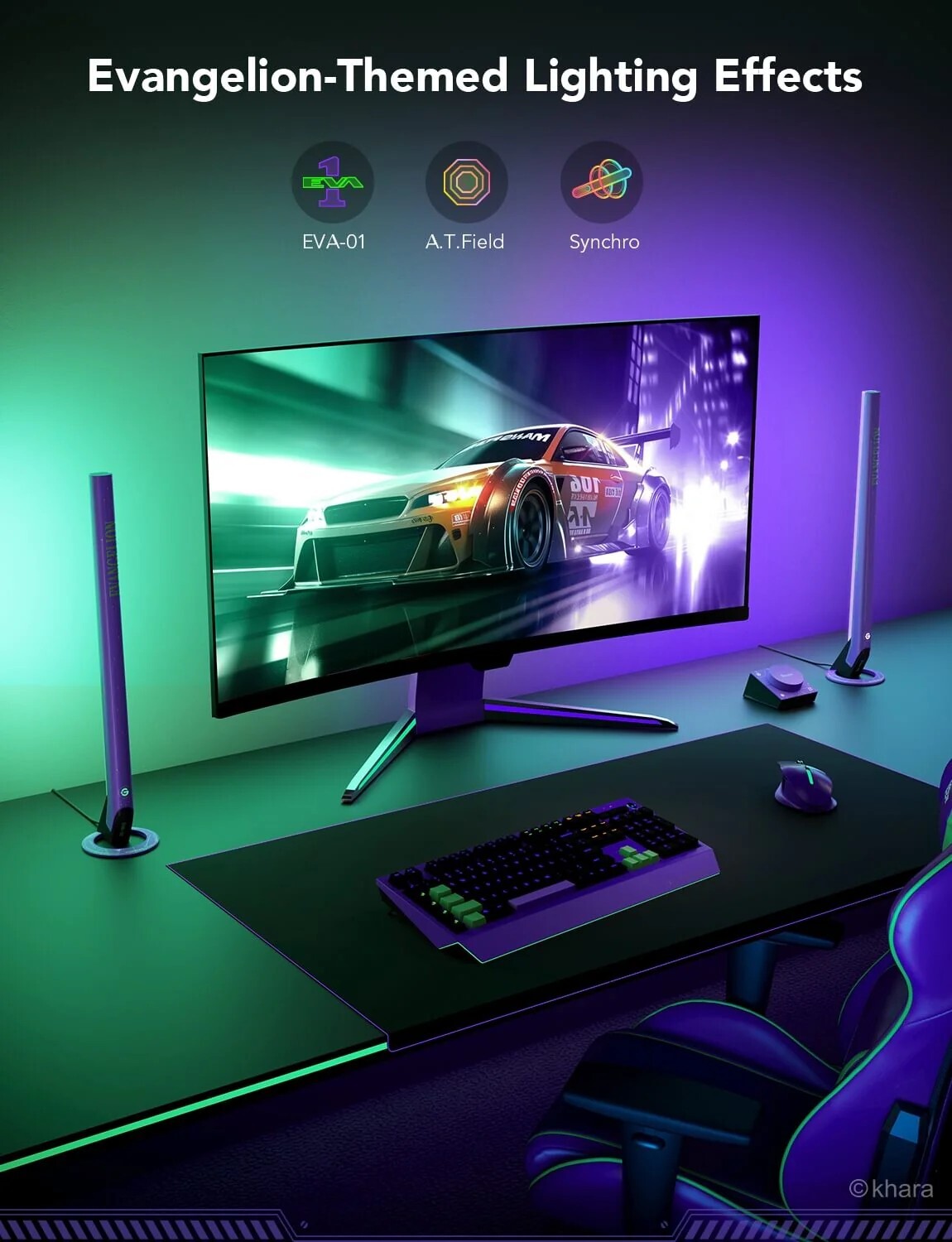 GOVEE RGBIC Wi-Fi Gaming Light Bars with Smart Controller / H6047381