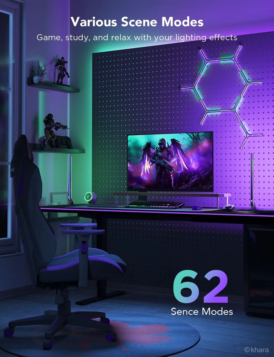 GOVEE RGBIC Wi-Fi Gaming Light Bars with Smart Controller / H6047381