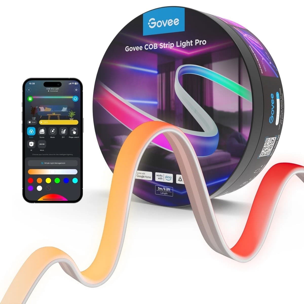 GOVEE RGBICW COB Strip Light Pro 3m / H61E53D1