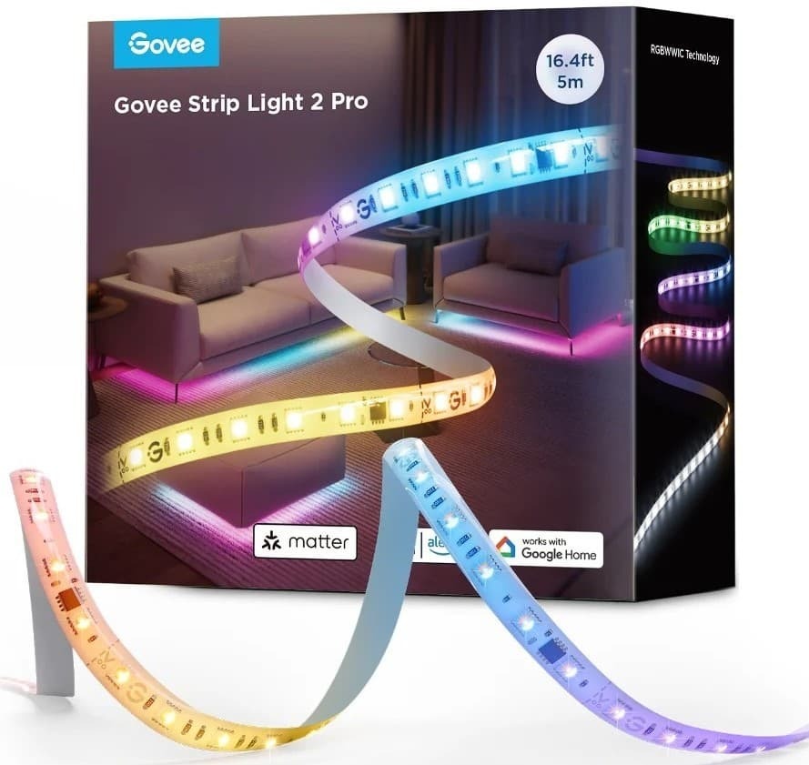 GOVEE RGBICWW LED Strip Light 2 Pro 5m / H61F53D1