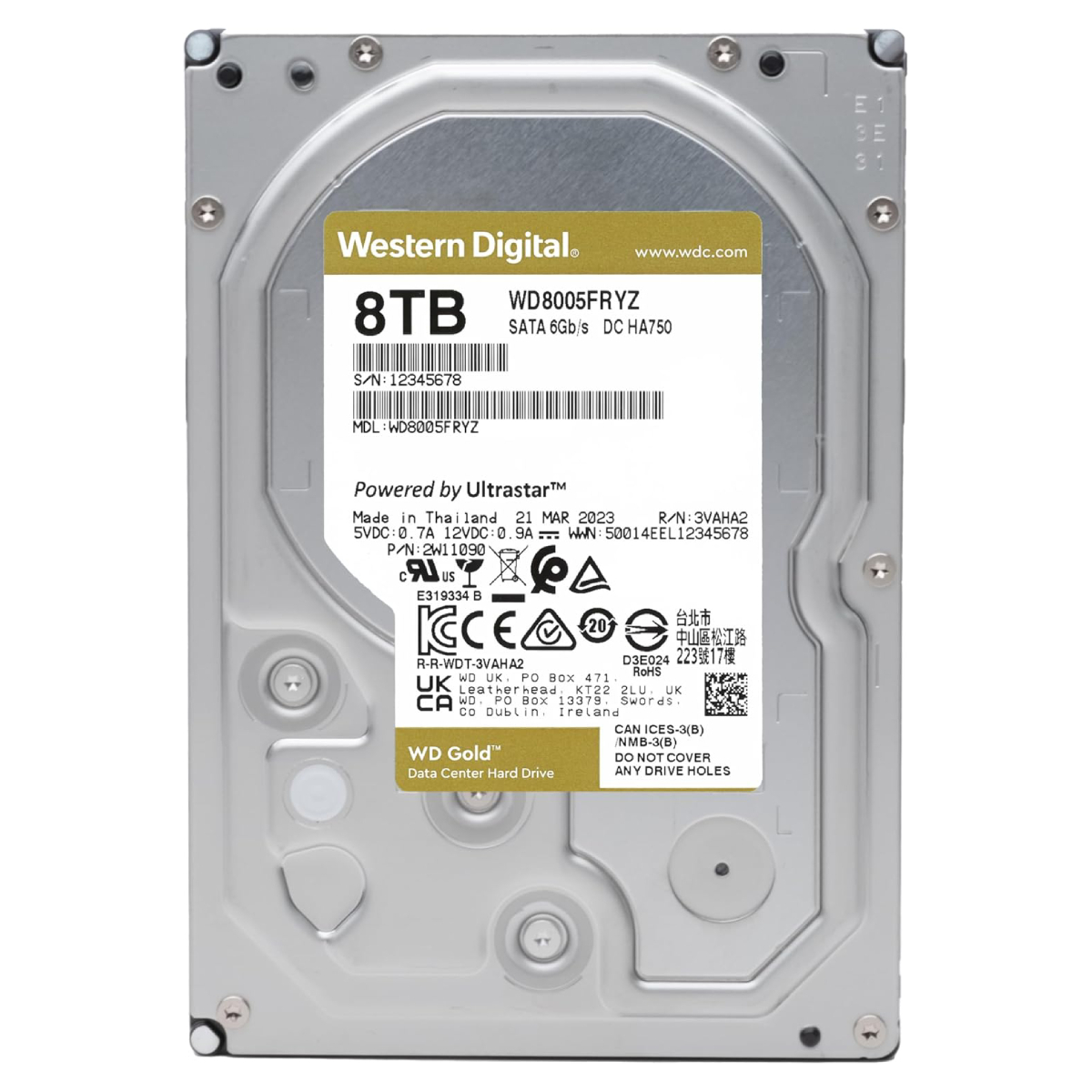 WesternDigital Gold 8TB / WD8005FRYZ