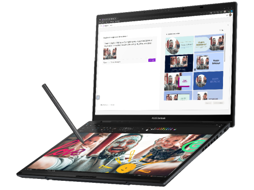 ASUS ZenBook Duo OLED UX8406CA / 14 TOUCH FullHD OLED 120Hz / Core Ultra 9 285H / 32GB LPDDR5X / 1TB SSD / Windows 11 Home