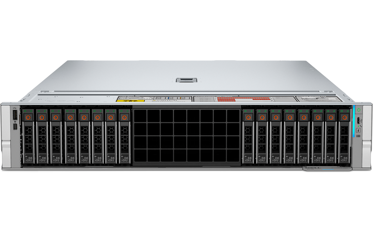 DELL PowerEdge R770 8x2.5 / 2x Xeon 6 Efficient 6780E / 512GB DDR5 / 8x 1.6TB NVMe / iDRAC10 / 2+0 1500W
